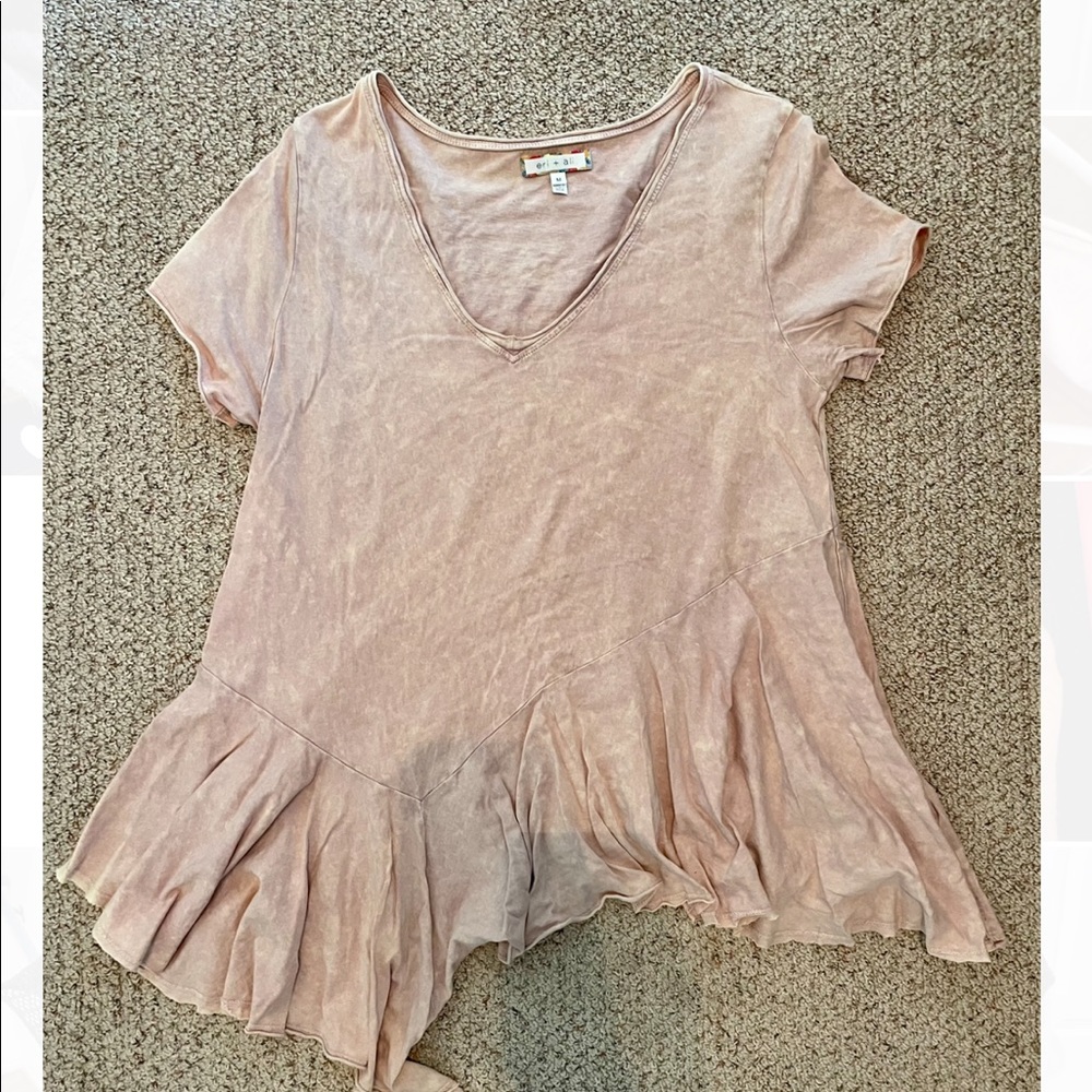 ANTHROPOLIGE, like new, blush top!